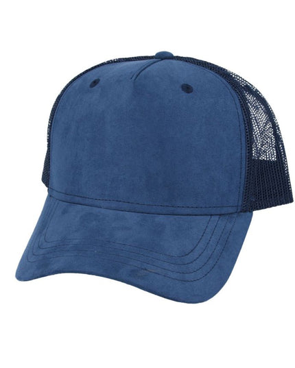 Faux Suede Baseball Cap Mesh Back Sports Cap