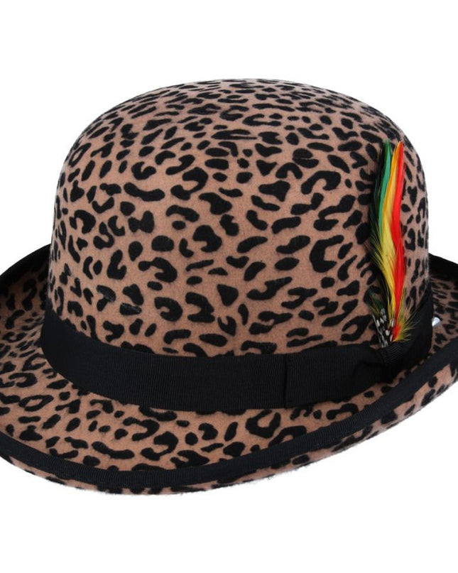 Derby Bowler Hat 100% Wool Felt With Satin Lined