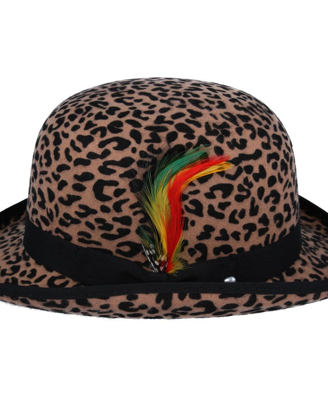 Derby Bowler Hat 100% Wool Felt With Satin Lined