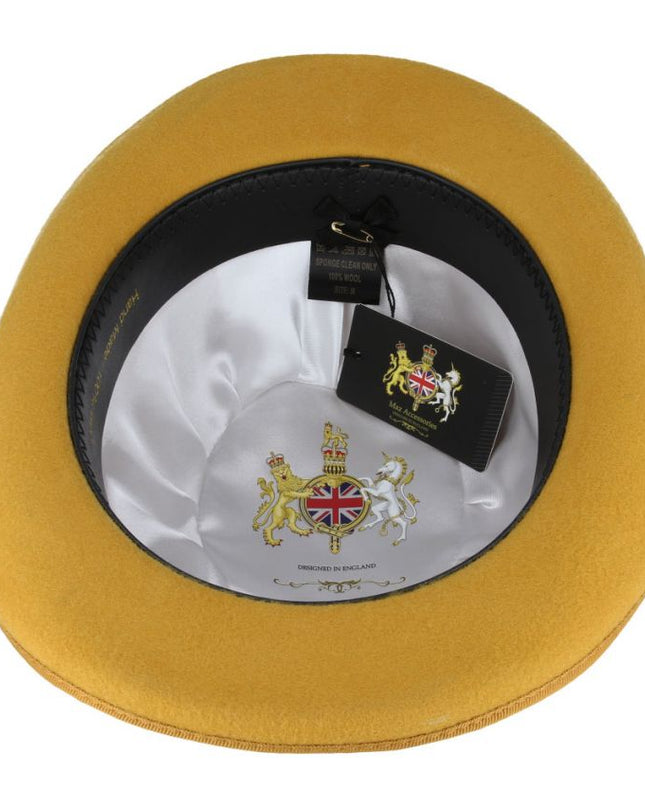 Bowler Hat Classic Hard Felt 100% Wool Bowler Hat With Satin Lined