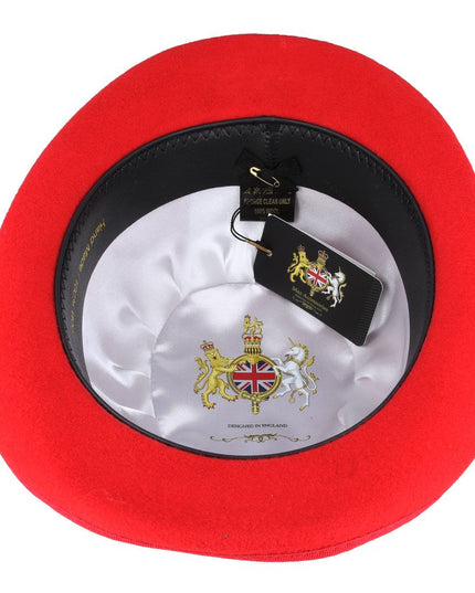 Derby Bowler Hat 100% Wool Felt With Satin Lined