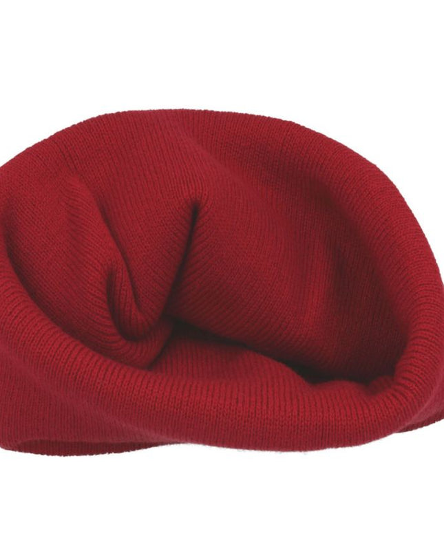 Plain Cotton Knitted Beanie Hat - Woolly Hat