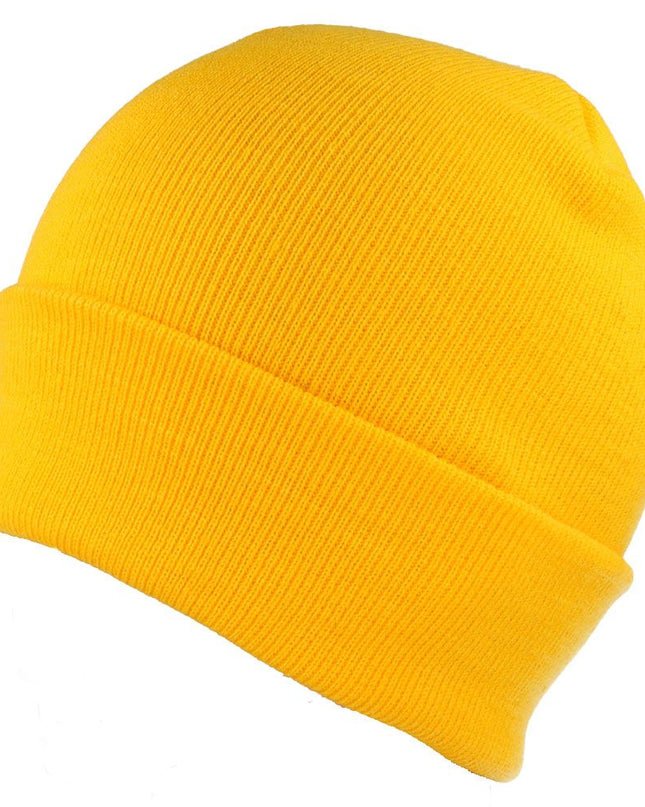 Plain Cotton Knitted Beanie Hat - Woolly Hat