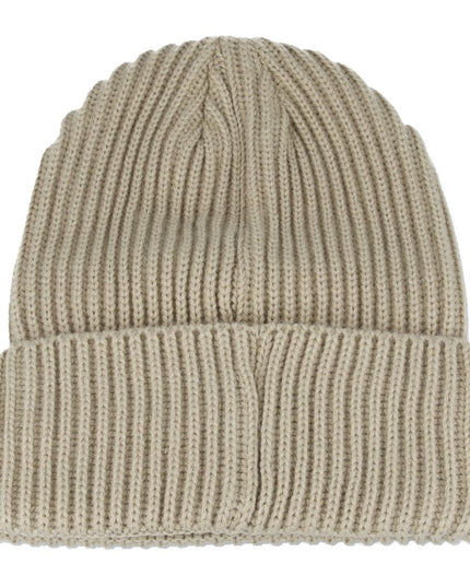 Winter Beanie Hat Carbon Patch Knitted Woolly Hat