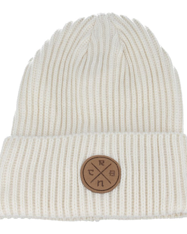 Winter Beanie Hat Carbon Patch Knitted Woolly Hat