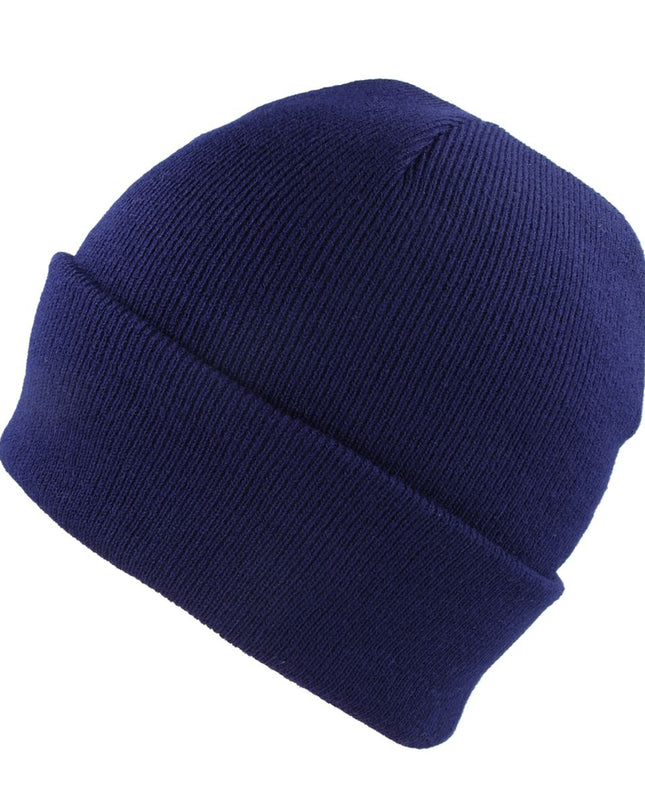 Plain Cotton Knitted Beanie Hat - Woolly Hat