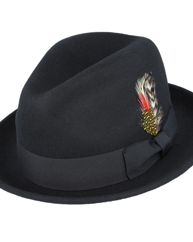 Men C-Crown Wool Trilby Hat
