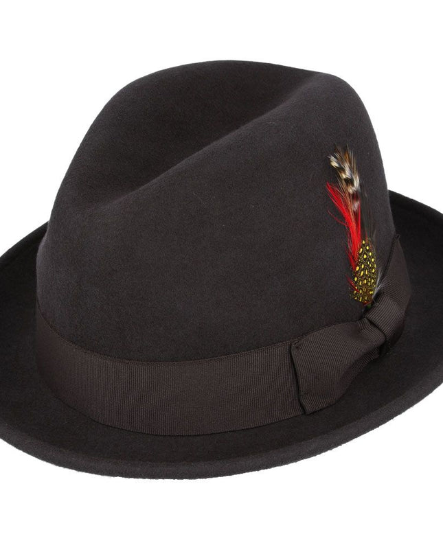 Men C-Crown Wool Trilby Hat
