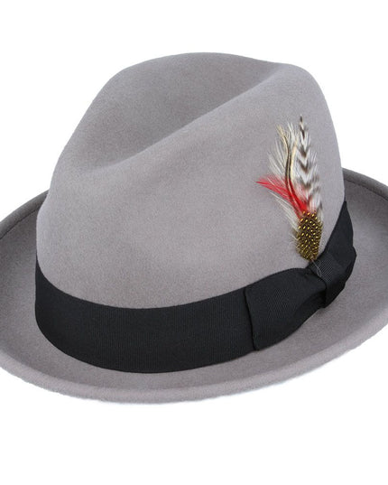 Men C-Crown Wool Trilby Hat