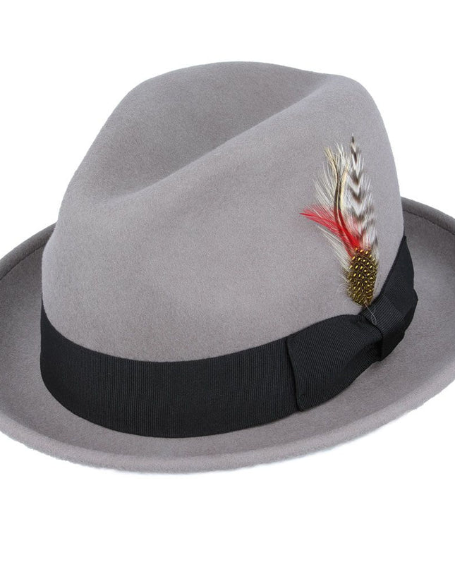 Men C-Crown Wool Trilby Hat