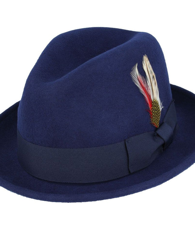 Men C-Crown Wool Trilby Hat