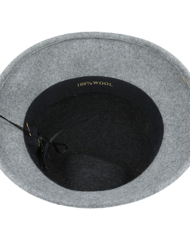 Women Two Tone Floral Cloche Hat Crushable Wool Felt