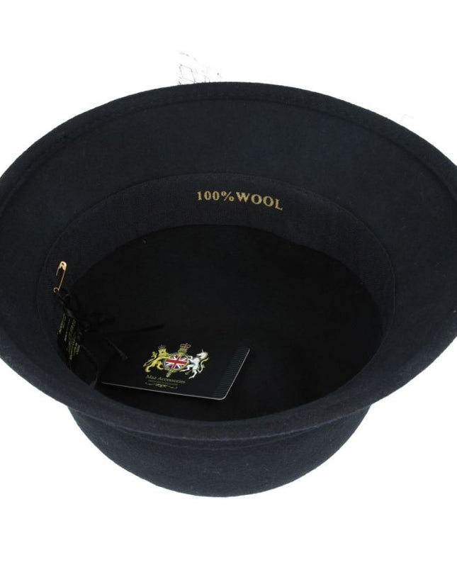 Women Vintage Cloche Hat With Floral Mesh Yarn
