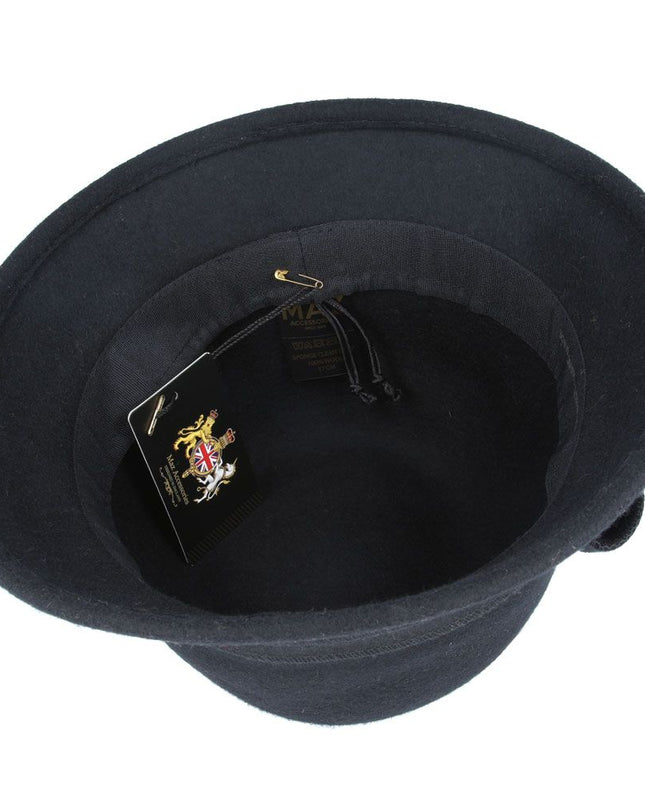Women Cloche Hat Crushable Wool Felt With Floral Band