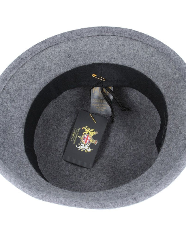 Women Cloche Hat Crushable Wool Felt With Floral Band