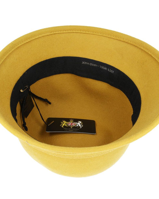 Women Cloche Hat Crushable Wool Felt With Floral Band