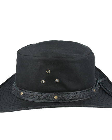 Western Bush Style Outback Waxed Cotton Cowboy Hat