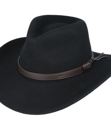 Western Cowboy Hat Crushable 100% Wool Felt Cowboy Hat