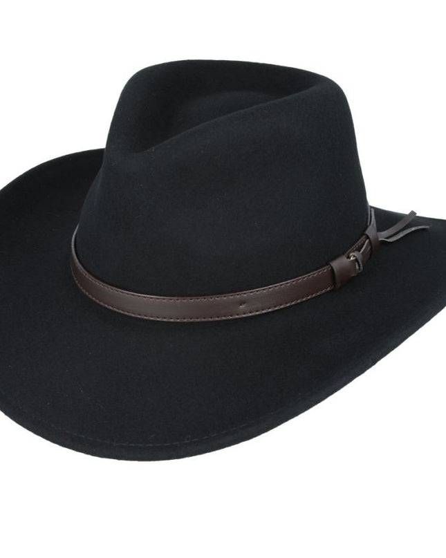 Western Cowboy Hat Crushable 100% Wool Felt