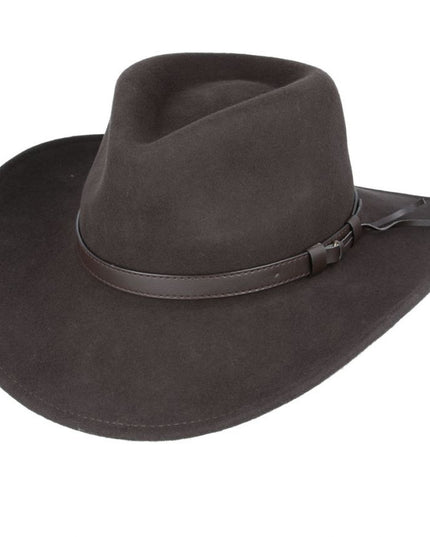 Western Cowboy Hat Crushable 100% Wool Felt Cowboy Hat
