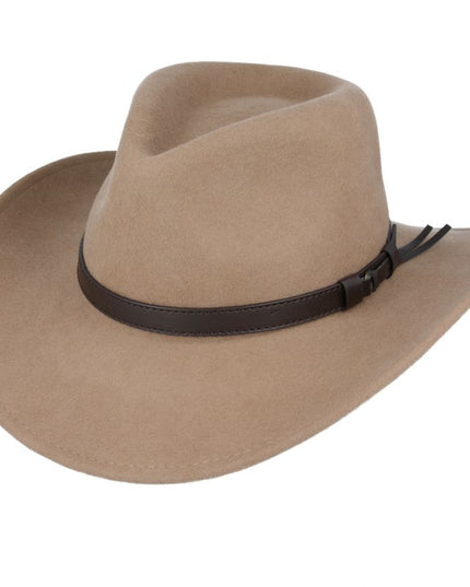 Western Cowboy Hat Crushable 100% Wool Felt Cowboy Hat