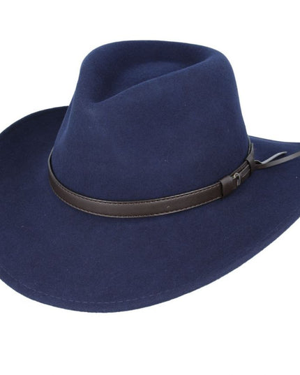 Western Cowboy Hat Crushable 100% Wool Felt Cowboy Hat