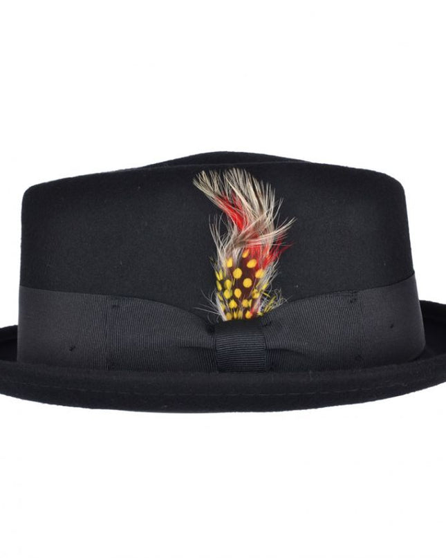 Diamond Crown Wool Felt Pork Pie Hat