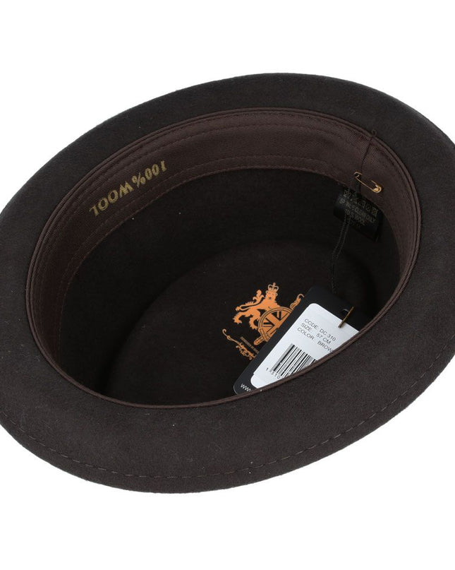 Diamond Crown Wool Pork Pie Hat