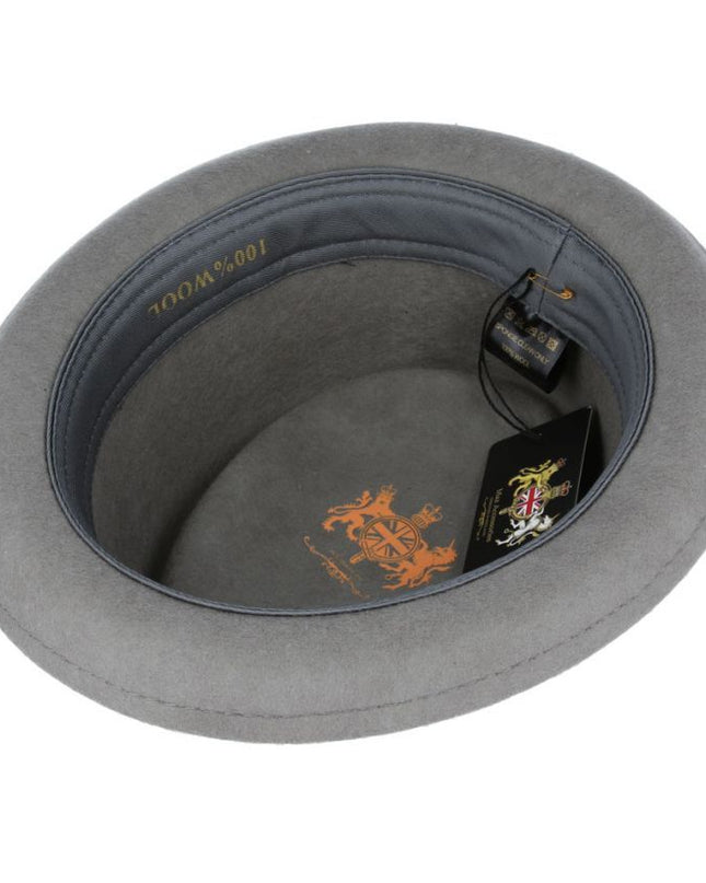 Diamond Crown Wool Felt Pork Pie Hat
