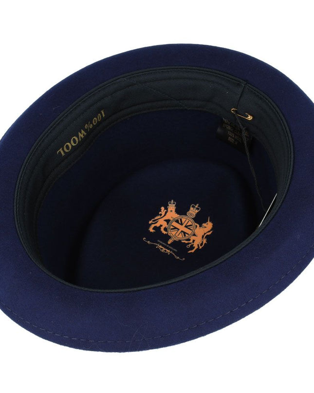 Diamond Crown Wool Pork Pie Hat