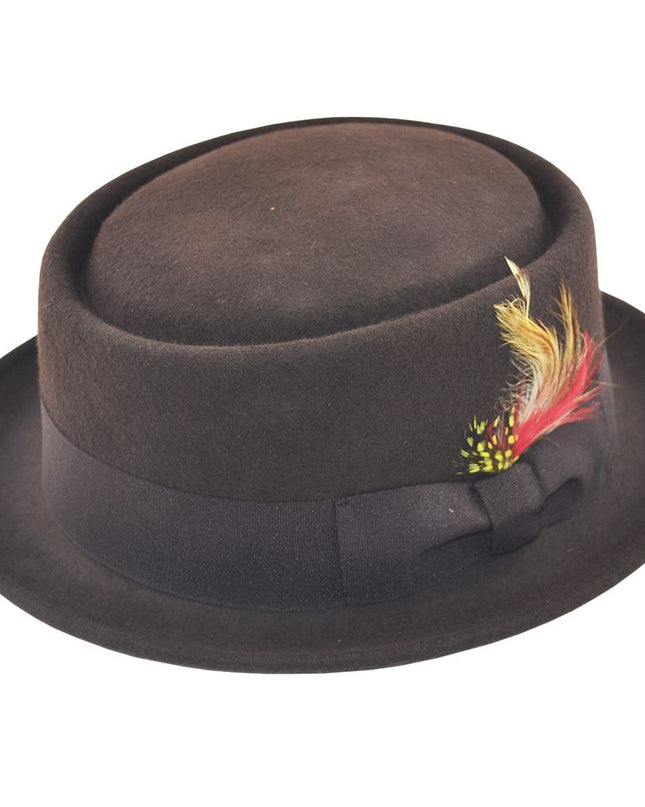 Wool Felt Pork Pie Hat Crushable