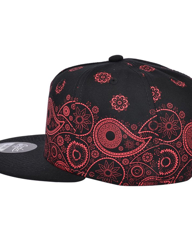 Paisley Print Snapback Cap