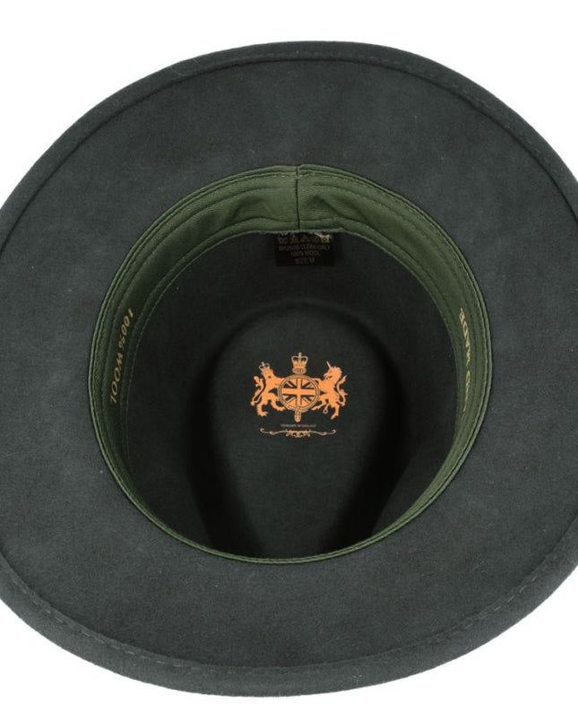 Felt Fedora Hat With Leather Band Single Sizes