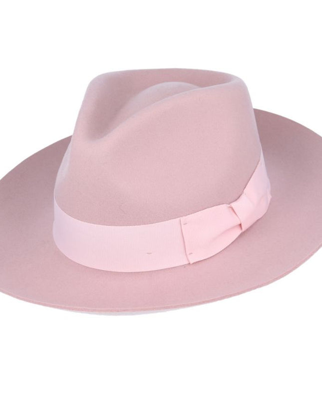 Gladwin Bond Grace Stiff Brim Wool Fedora Hat