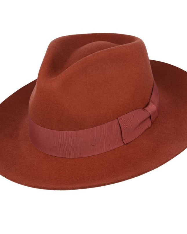 Gladwin Bond Grace Stiff Brim Wool Fedora Hat