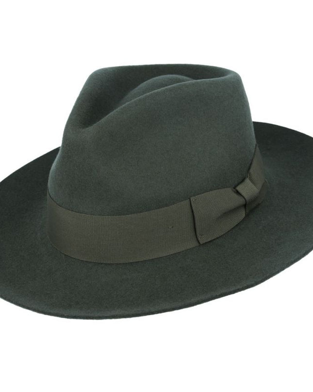 Gladwin Bond Grace Stiff Brim Wool Fedora Hat