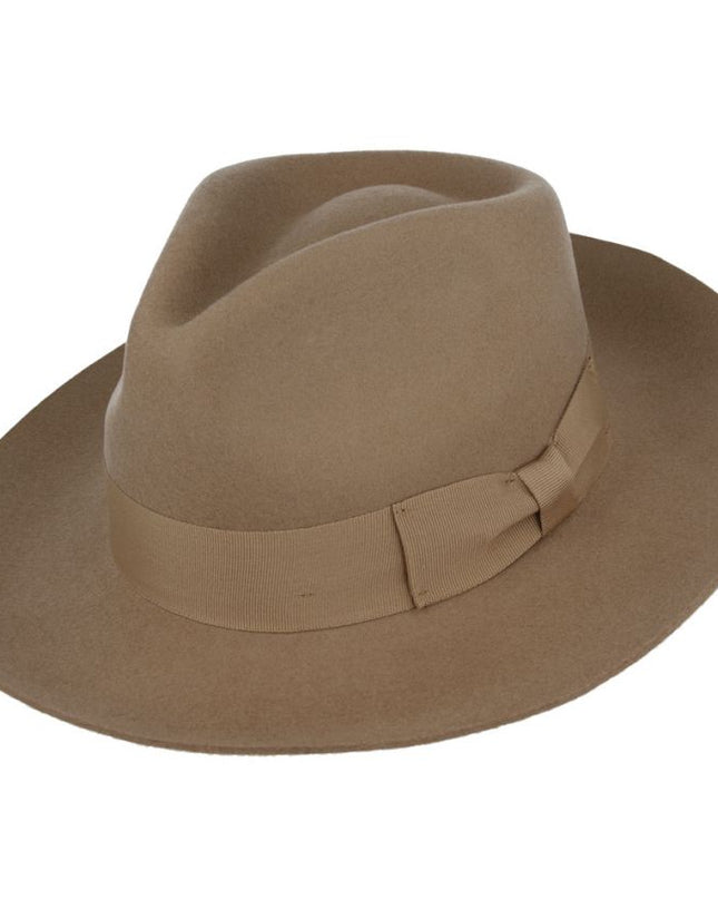Gladwin Bond Grace Stiff Brim Wool Fedora Hat