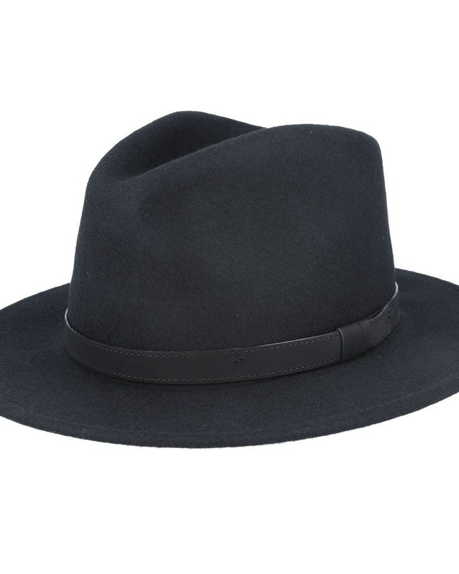 Fedora Hat Crushable Wool Felt With Leather Band