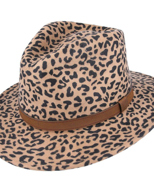 Fedora Hat Crushable Wool Felt With Leather Band
