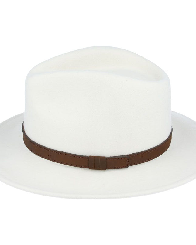 Fedora Hat Crushable Wool Felt With Leather Band