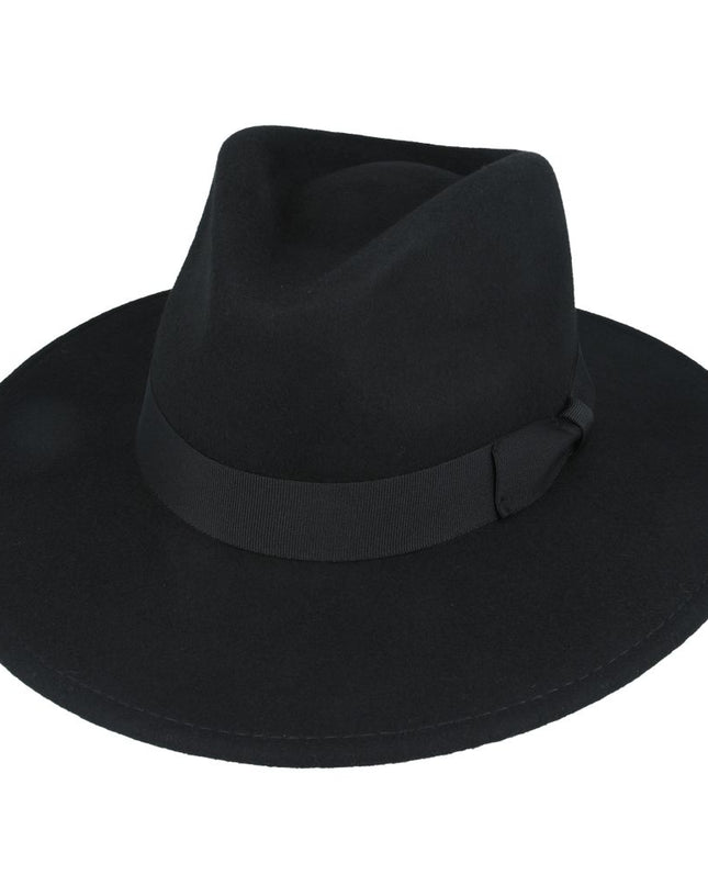 Wide Brim Fedora Hat Crushable Wool Felt