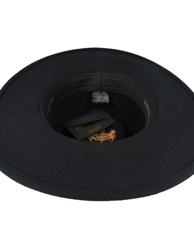 Wide Brim Fedora Hat Crushable Wool Felt