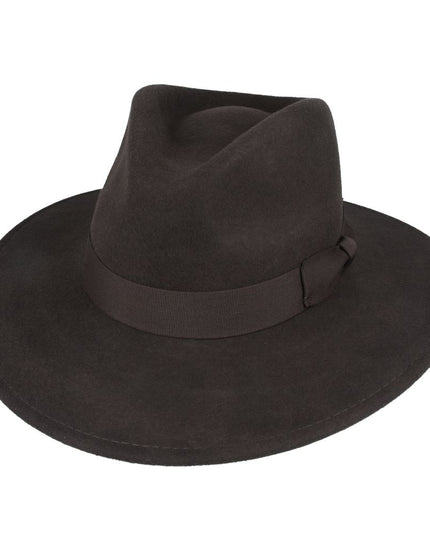 Wide Brim Fedora Hat Crushable Wool Felt