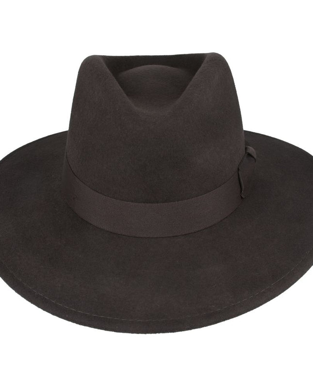 Wide Brim Fedora Hat Crushable Wool Felt