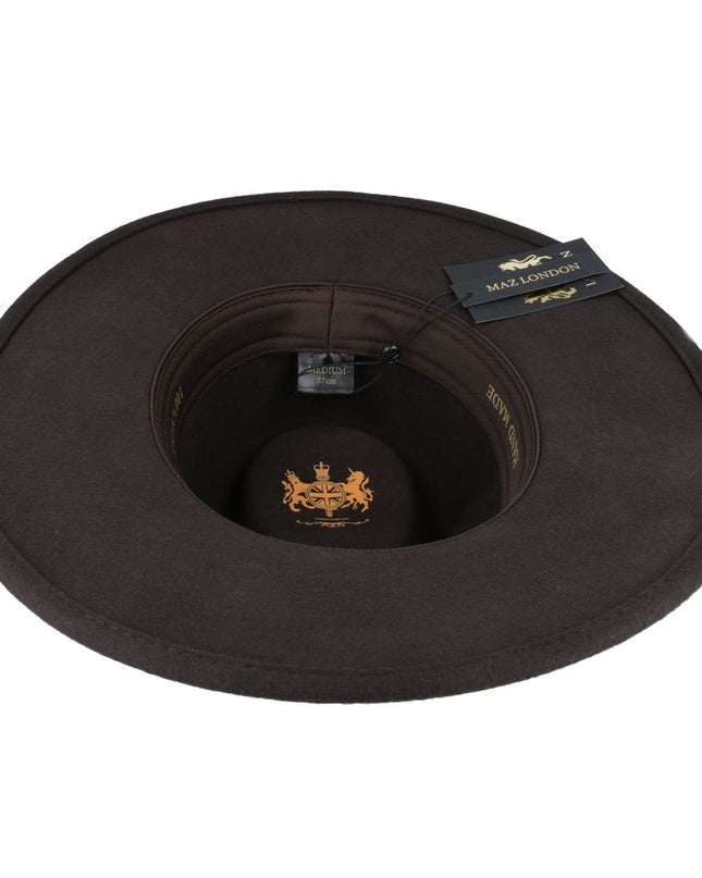 Wide Brim Fedora Hat Crushable Wool Felt