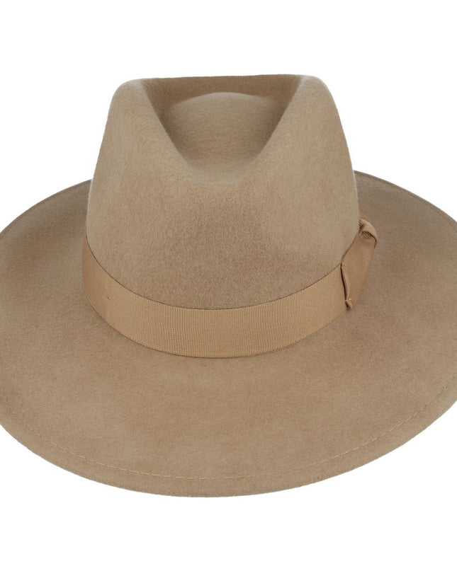 Wide Brim Fedora Hat Crushable Wool Felt