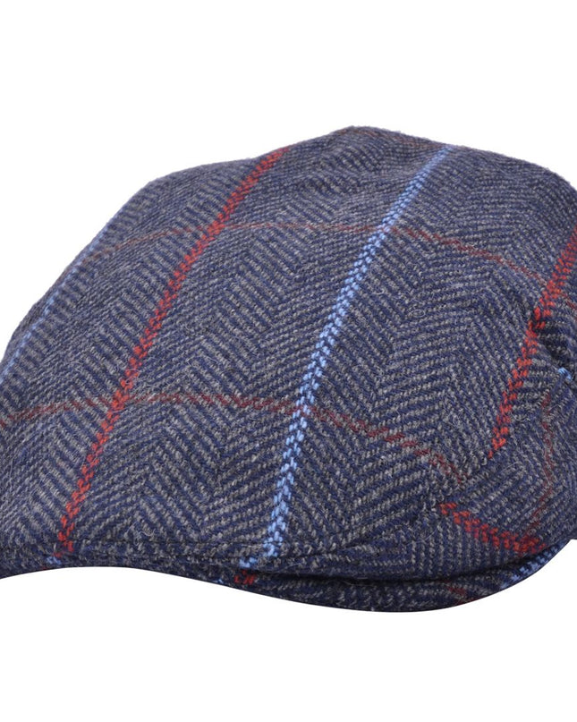 Men Over Check Herringbone Flat Caps