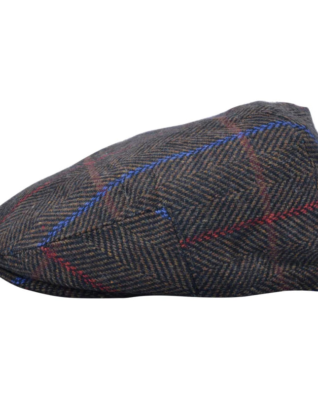 Men Over Check Herringbone Flat Caps