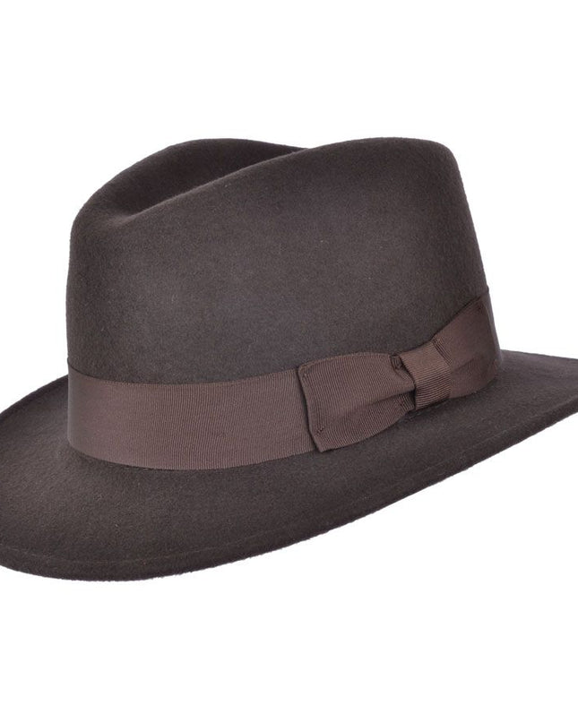 Indiana Jones Fedora Hat Crushable Wool Felt Fedora Hat