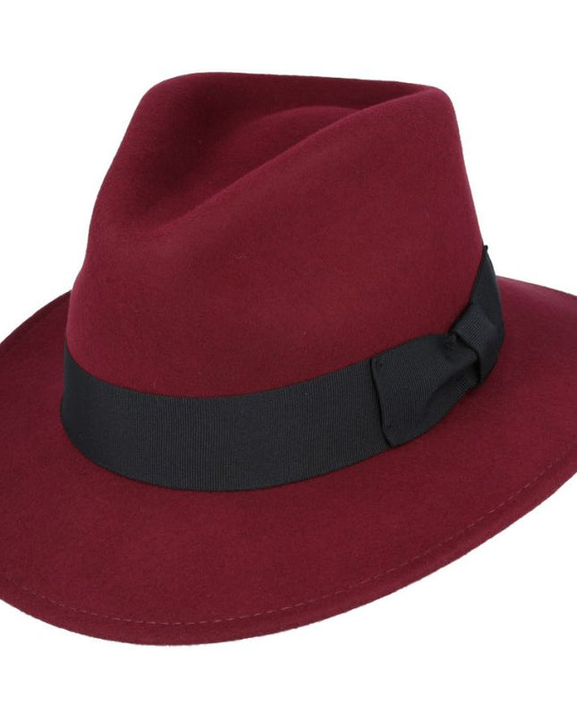 Indiana Jones Fedora Hat Crushable Wool Felt Fedora Hat